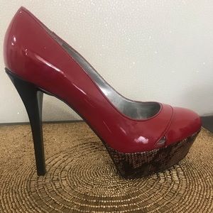 Guess Red 5” Heel Pumps